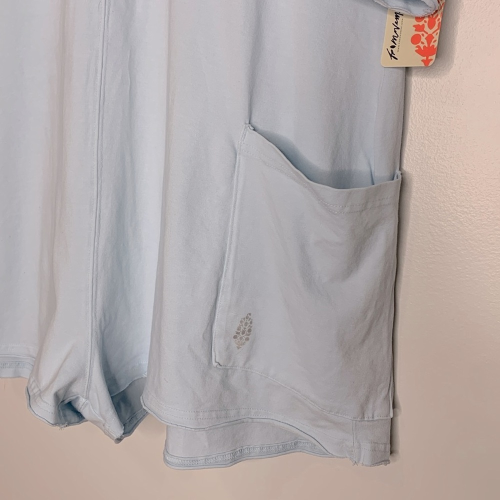 FP MOVEMENT Hot Shot Tee Romper Boardwalk Blue NWT - Picture 7 of 10